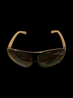 Vintage Relic Oversized Aviator Sunglasses | Two-Tone Black & Amber | Retro Boho
